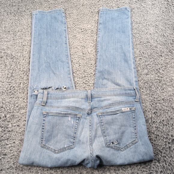 Joes Jeans Women 26 Blue Rocker Stretch Boyfriend Slim Ankle Denim Distressed - Picture 1 of 9